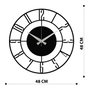 Wallity Enzoclock - S011 Reloj de Pared Decorativo de Metal Negro